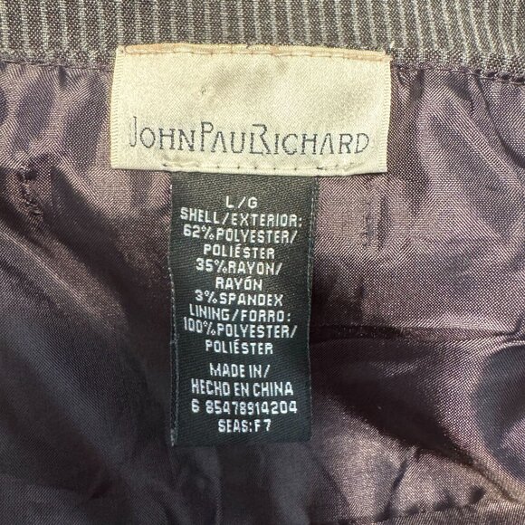 Womens Y2K Pinstripe Overall Dress Size L Empire Waist Square Neck 90s Preppy - Picture 4 of 7